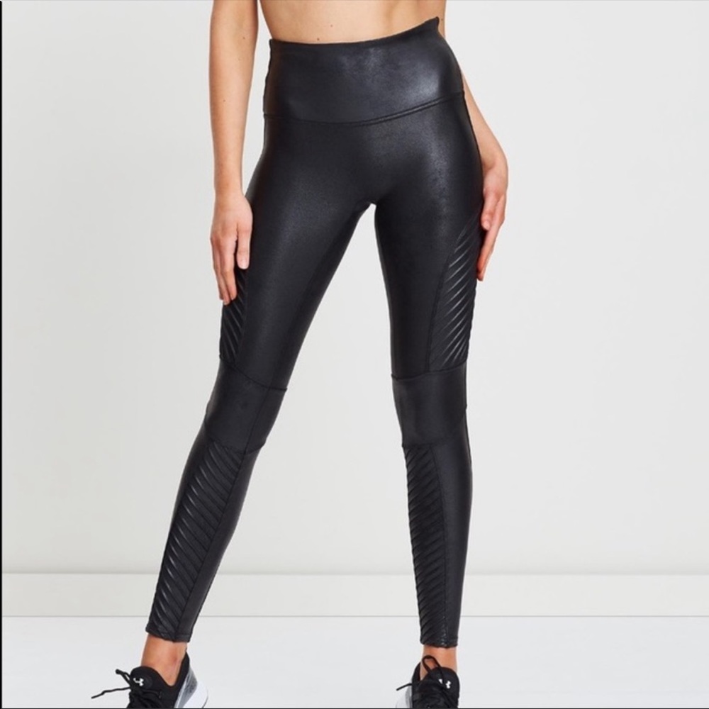 NWT Spanx Faux Leather Moto leggings